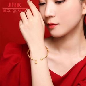 Pulsera <span class=keywords><strong>de</strong></span> Boda <span class=keywords><strong>de</strong></span> Aleación Antigua con Loto <span class=keywords><strong>de</strong></span> la Buena Suerte, Chapada en Oro, <span class=keywords><strong>de</strong></span> Vietnam, Auspiciosa para el Doble Feliz Éxito - Product Image 5