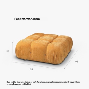 Sofá Seccional de una plaza de Mario, tela de diseñador creativo moderno en rojo con rectángulo de compresión al vacío para sala de estar - Product Image 6