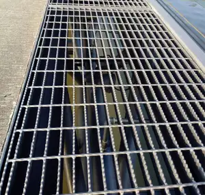 Caillebotis-Rejilla cuadrada trenzada soldada para desagüe de suelo, plataforma galvanizada prefabricada de acero 25x3, proveedores