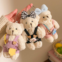 Porte-clés créatif en coton, adorable et mignon mini ours en peluche, accessoires pour sac, petit ours pour porter des vêtements