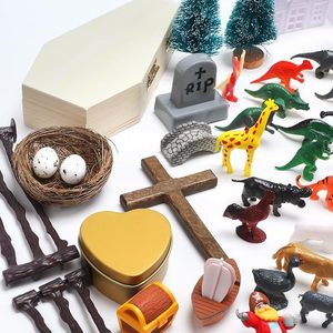 Kit de Inicio para Mesa de Arena de Materiales de Construcción y Bienes Raíces - Kit de Juego Terapéutico Portátil con 123 Modelos en Miniatura (Temáticas Religiosas y de Fantasía) - Product Image 3