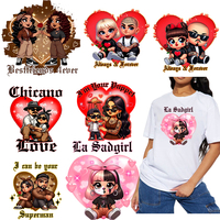Transferts thermiques personnalisés, service d'impression DTF, impression DTF girly, autocollant imprimé DTF pour t-shirts, transferts thermiques
