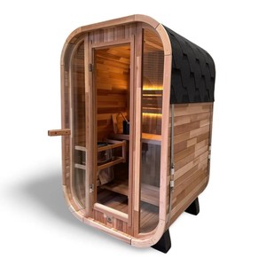 Cabina de sauna de vapor para jardín, de cedro rojo, para 1 persona, con calentadores eléctricos confiables y servicio posventa. - Product Image 3