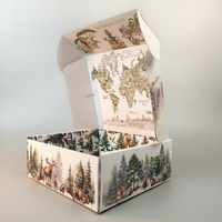 Échantillon gratuit, boîte en carton ondulé épais pliable et recyclable, boîte en carton personnalisée, boîte cadeau de Noël, boîte d'expédition pour jouets, boîte d'emballage