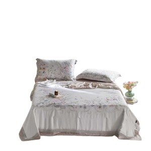 100% Lenzing Tencel Printed Summer Quilt Set 4 Pieces Cooling Princess Style Reactive Dyeing Hand Wash Spring 2026 - Product Image 5