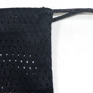 Nhà Máy Outlet bền Du Lịch Nguồn cung cấp cố định khóa màu vàng đen Multilayer nhỏ lưới Túi với dây rút - Product Image 6