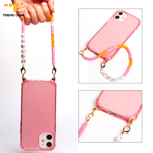 TPU poudre scintillante sport étui de téléphone portable avec chaîne de <span class=keywords><strong>cou</strong></span> poignet bandoulière sangle suspendue antichoc XR XS protecteur de caméra - Product Image 2