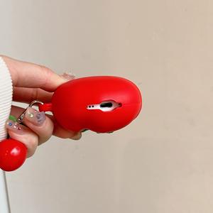 Étui de protection 3D amusant en silicone motif tomate pour <span class=keywords><strong>AirPods</strong></span> 1 2 3 4 Pro 2 avec pendentif - Product Image 4