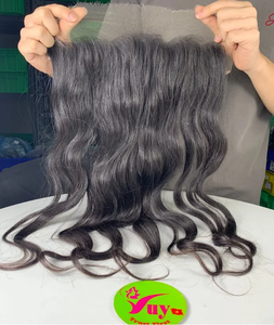 Cabello Humano Natural Ondulado de 22 Pulgadas HD Frontal 13x4 con Cutícula Alineada y Encaje Suizo, Precio al por Mayor - Product Image 1