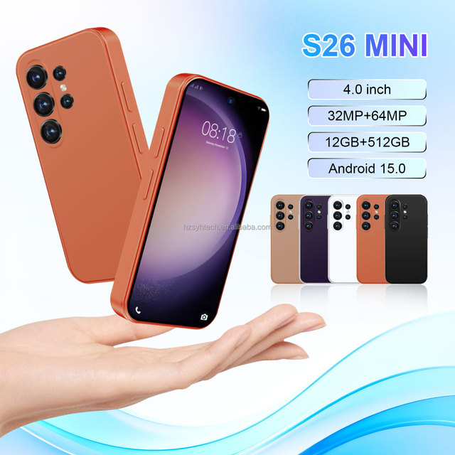 S26 Mini 4.0-inch Deca Core 12GB+512GB Android15.0 Smartphone HD Camera Multi-language Dual SIM Portable Mobile Phones