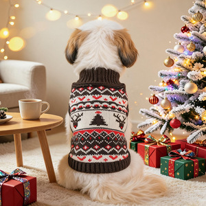 Warm Turtleneck Pet Knit <strong>Jumper</strong> Winter <strong>Xmas</strong> Tree Snowflake Pattern Pet Clothes for <strong>Dogs</strong> Cats Outfit Christmas <strong>Dog</strong> Sweater - Product Image 2