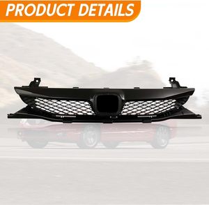 Grille de pare-chocs avant supérieure noire brillante pour Honda <span class=keywords><strong>Civic</strong></span> Berline 4 portes <span class=keywords><strong>2009</strong></span> 2010 2011 – Remplacement - Product Image 6