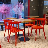 Ensemble table et chaises de restaurant, pour burgerie, salon de thé, snack, café, usage commercial, mobilier de restaurant, design moderne et simple
