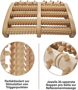 Rodillo de masaje de pies de madera Premium Herramienta de alivio del cuerpo para el hogar y la Oficina para la prevención del dolor - Product Image 3