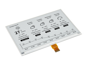 Module d'affichage E-Paper E-Ink Waveshare 7,5 pouces pour Raspberry Pi Pico 800X480 Noir / Blanc SPI - Product Image 2