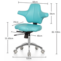 Chaise pivotante ergonomique réglable moderne, tabouret de selle dentaire, cuir synthétique antistatique ESD pour école, laboratoire