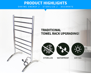 <strong>Free</strong> <strong>Standing</strong> <strong>Heated</strong> <strong>Towel</strong> <strong>Rails</strong> Factory 304 Stainless Steel Wall-Mounted Electric <strong>Towel</strong> Warmer for Bathroom - Product Image 2