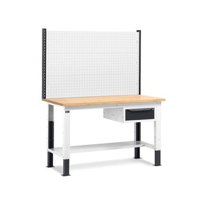 Établi réglable Fami avec plateau en bois, tiroir et mur 150CM WORK1516 - Product Image 1
