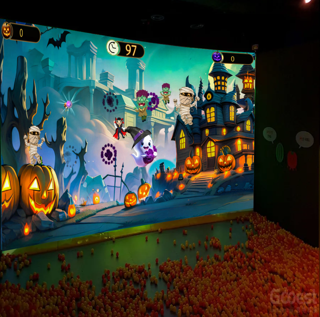 Interesting Interactive Wall Game Indoor Sports Park Projector Interactive Entertainment Projected by the Projector