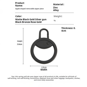 Removable Portable <strong>Zip</strong> Pull Detachable <strong>Replacement</strong> Zipper Head Sliders Fix Metal Zipper Pullers - Product Image 4