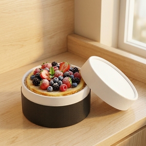 Heat Resistant Kraft Paper Tube Box Eco Food Grade Cylinder Packaging for <strong>Basque</strong> Cake Cheesecake Cookie Baking - Product Image 4