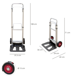 Folding Aluminum <b>Trolley</b>, 90 kg Capacity. - Product Image 2