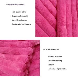 Federa in Poliestere di Tendenza, Tinta Unita con Righe Verticali, Copricuscino Rettangolare in Stile Nordico, Tecnica Tessuta - Product Image 5