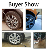 Clé à écrou de roue extensible réglable à 4 voies, clé à roue pour changement de pneu, métrique, OEM, acier inoxydable, 30NM
