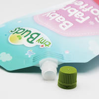 Pochette d'emballage liquide personnalisée imprimée, résistante à l'humidité, pour lessive, avec bec verseur, format stand-up