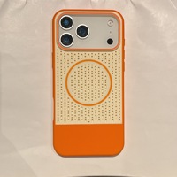 Coque magnétique bicolore compatible avec iPhone 18 Pro Max 17 16 15 14, en maille respirante à double tonalité et dissipant la chaleur