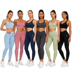 X Sports City Women's V-Back & V-Waist Leggings Breathable Yoga Leggings Full Length Tummy Control Pants Trendy Colors and Style - Product Image 1