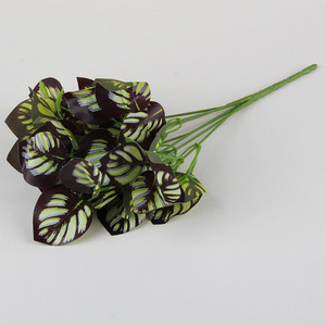 Plantas artificiales para decoración del hogar, hojas de Calathea, plantas y flores artificiales, bonsái, vegetación artificial - Product Image 2