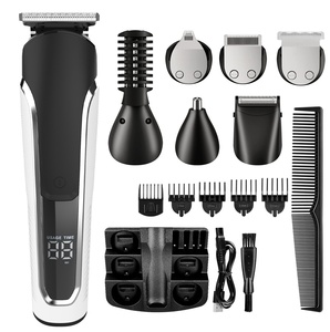 Juego de Recortadora de Pelo Eléctrica Profesional para Barbería, Pantalla Digital, Batería de Litio Resistente al Agua (3 Horas de Autonomía), Uso Doméstico, Inglés - Product Image 1