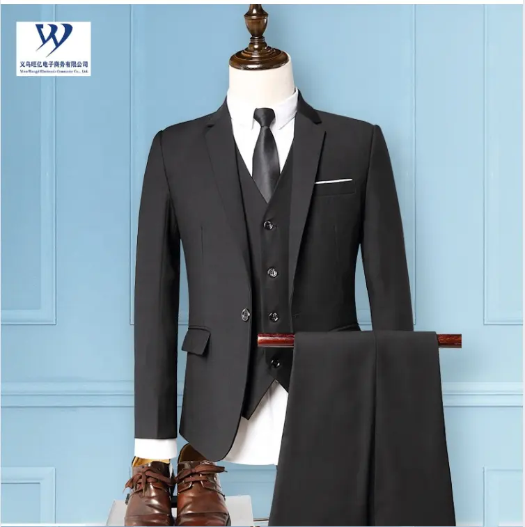 Hyfm004 Suit Suit Male Groom Wedding Dress Men'S Three-Piece Self-Cultivation British Style Small Suit