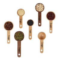 5ml/10ml/15ml Mini cuillère en bois cuillère cuillère cuillère en bois personnalisée cosmétique thé café grains cuisine épices mesure petite cuillère en bois