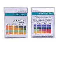 Papier test de pH portable 0-14 à large plage pour la qualité de l'eau des piscines, des aquariums et des cosmétiques