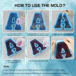 الراتنج قوالب سيليكون ، إلكتروني الراتنج العفن ، 26 الإنجليزية إلكتروني العفن الاحرف قالب قالب من السيليكون لراتنج - Product Image 5