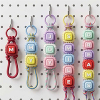Porte-clés anti-stress en gros, jouets personnalisables, porte-clés alphabet imbriqués pour cadeau