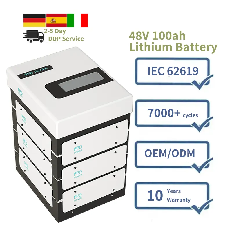 Sistema fotovoltaico da 10 kw accumulo di batterie solari LiFePO4 power wall 50ah 100ah 200ah batteria al litio powerwall per sistema solare domestico