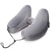 Travelsky Premium EZ oreiller d'air en forme de H brevet confortable voyage voiture avion cou repos oreiller gonflable