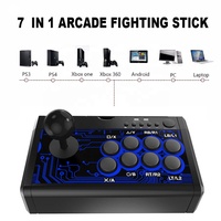 Manette de combat d'arcade filaire USB 7 en 1 pour PS4/SWITCH/P3/PC/série Android/XBoxesOne(S)/contrôleur 360 TP4-1886