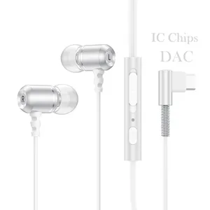 หูฟังดิจิตอล DAC Type-C แบบมีสายหูฟัง USB Type C สำหรับ Samsung OnePlus Xiaomi