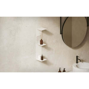 Mensola Verticale in Metallo Finn, Acciaio Verniciato a Polvere Opaca, Stile Industriale Moderno per Soggiorno e Ufficio - Product Image 2