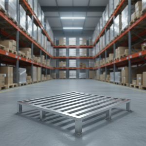 Metal <b>Pallet</b> SS 1000kg Capacity Powder Coated & Water Ripple Surface - Product Image 1