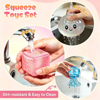 Bestseller transfrontalier Squishies anti-stress à récupération lente en forme de cube de glace, méduse et bloc de fromage (en caoutchouc thermoplastique)