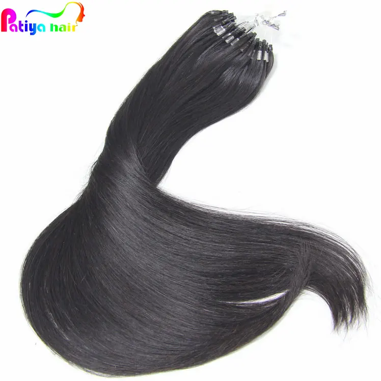 Venda quente Pré-Looped Malaio Remy Virgem Extensões de Cabelo Humano 1 g/s 100 gramas Micro Links Retos Peças de Cabelo de Conta Dupla