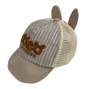 We are Factory Manufacturer Not Trading Company Supplier Custom Your Logo Brand Polyester Kids Hat Child Boys Cap with Ears