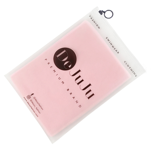Custom Printed logo Garment Zipper <b>Bag</b> Wholesale Transparent Frosted Cloth Slider <b>Zip</b> Lock Packaging <b>Bag</b> - Product Image 1