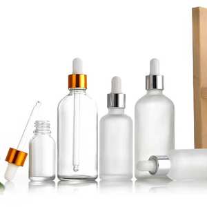 ขวดหยดน้ำมันเซรั่มน้ำมันเครื่องสำอางกระจกฝ้าขนาด5มล. ถึง100มล. ฝาเกลียวสำหรับบรรจุในกล่องสำหรับดูแลผิวผู้จำหน่าย - Product Image 1