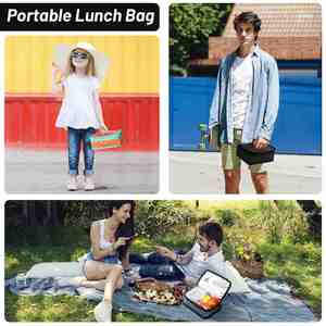 Black Cooler Bags With Logo Mini Lunch Bag for Kids Portable Thermal Insulated Cooler Bag - Product Image 6